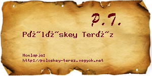 Pölöskey Teréz névjegykártya